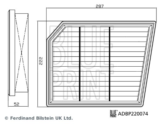 Luftfilter Blue print ADBP220074 BLUE PRINT