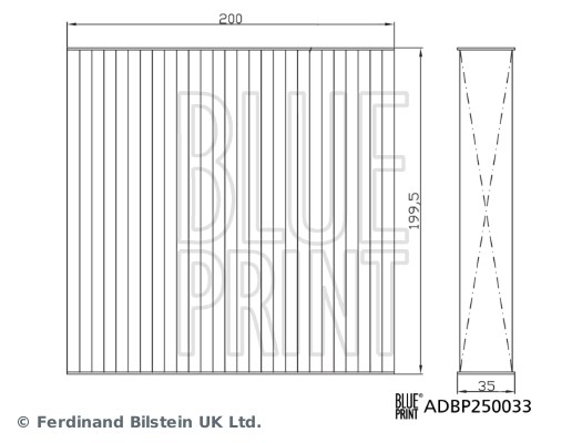 Kupefilter Blue print ADBP250033 BLUE PRINT Kupefilter Blue print ADBP250033 BLUE PRINT