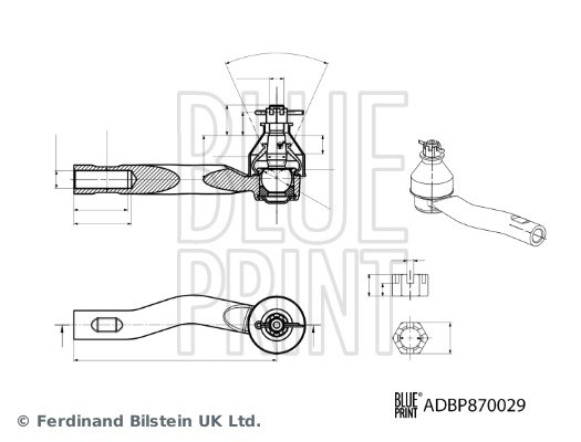 Styrled, framaxel vänster Blue print ADBP870029 BLUE PRINT Styrled, framaxel vänster Blue print ADBP870029 BLUE PRINT