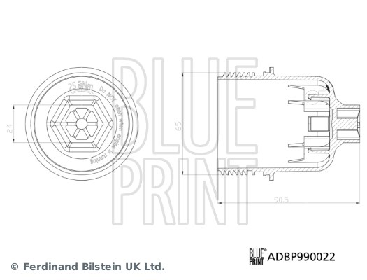 Lock, oljefilterhus Blue print Blue print solution ADBP990022 BLUE PRINT