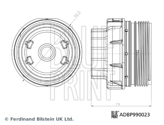 Lock, oljefilterhus Blue print Blue print solution ADBP990023 BLUE PRINT