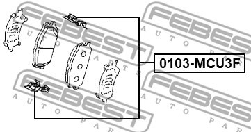Monteringssats, Framaxel Febest 0103-MCU3F FEBEST Monteringssats, Framaxel Febest 0103-MCU3F FEBEST