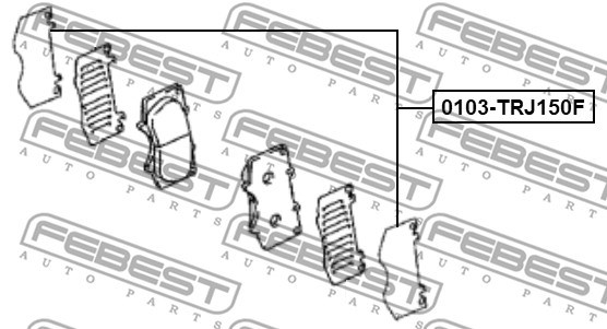 Monteringssats, Framaxel Febest 0103-TRJ150F FEBEST
