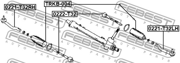 Styrled, framaxel höger Febest 0221-T32RH FEBEST