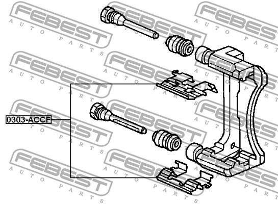 Monteringssats, Framaxel Febest 0303-ACCF FEBEST
