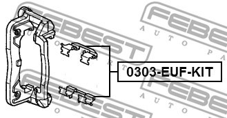 Monteringssats, Framaxel Febest 0303-EUF-KIT FEBEST