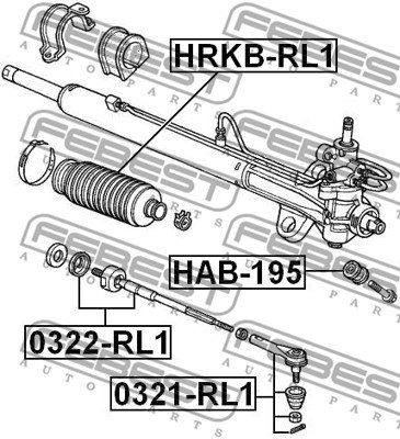 Styrled, inre, Framaxel Febest 0322-RL1 FEBEST Styrled, inre, Framaxel Febest 0322-RL1 FEBEST