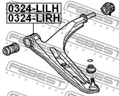 Länkarm, Höger fram Febest 0324-LIRH FEBEST Länkarm, Höger fram Febest 0324-LIRH FEBEST