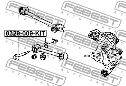 Inställningsskruv, camber Febest 0329-009-KIT FEBEST