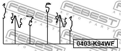 Monteringssats, Framaxel Febest 0403-K94WF FEBEST Monteringssats, Framaxel Febest 0403-K94WF FEBEST