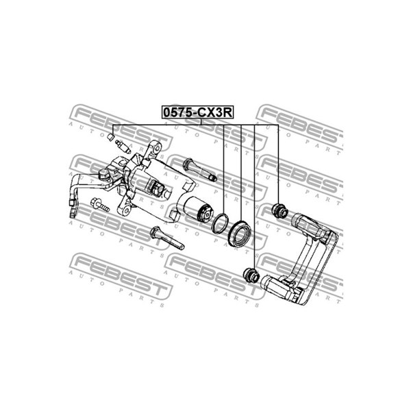 Reparationssats, bromsok, Bakaxel Febest 0575-CX3R FEBEST