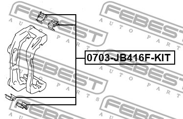 Monteringssats, Framaxel Febest 0703-JB416F-KIT FEBEST