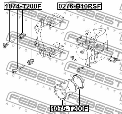 Reparationssats, bromsok, Framaxel Febest 1075-T200F FEBEST Reparationssats, bromsok, Framaxel Febest 1075-T200F FEBEST