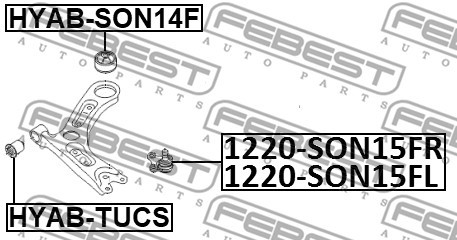 Kulled / Spindelled, Nedre framaxel, framaxel höger Febest 1220-S FEBEST Kulled / Spindelled, Nedre framaxel, framaxel höger Febest 1220-S FEBEST