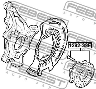 Hjulnav, Fram, höger eller vänster Febest 1282-S8F FEBEST Hjulnav, Fram, höger eller vänster Febest 1282-S8F FEBEST