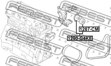 Remsträckare, Drivrem Febest 1290-G4KE FEBEST Remsträckare, Drivrem Febest 1290-G4KE FEBEST