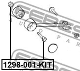 Inställningsskruv, camber Febest 1298-001-KIT FEBEST