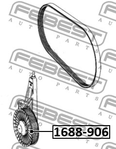 Styrrulle, drivrem Febest 1688-906 FEBEST Styrrulle, drivrem Febest 1688-906 FEBEST