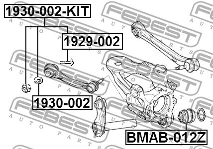 Inställningsskruv, camber Febest 1929-002-KIT FEBEST