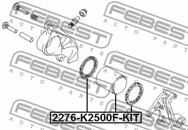 Reparationssats, bromsok, Framaxel Febest 2276-K2500F-KIT FEBEST Reparationssats, bromsok, Framaxel Febest 2276-K2500F-KIT FEBEST