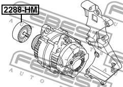 Styrrulle, drivrem Febest 2288-HM FEBEST