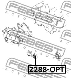 Styrrulle, drivrem Febest 2288-OPT FEBEST