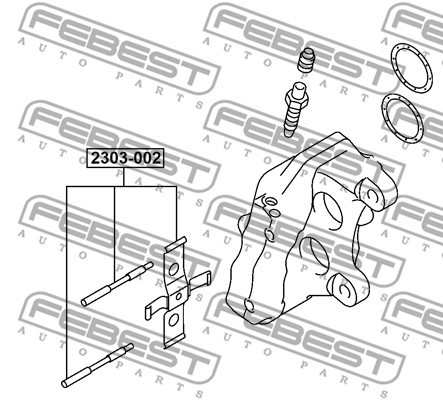 Monteringssats, Framaxel Febest 2303-002 FEBEST