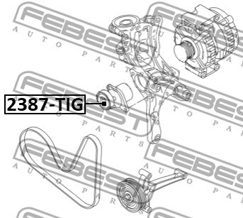 Spännrulle, Drivrem Febest 2387-TIG FEBEST Spännrulle, Drivrem Febest 2387-TIG FEBEST