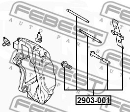 Monteringssats, Framaxel Febest 2903-001 FEBEST