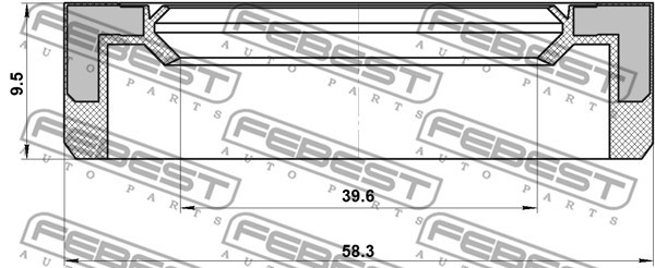 Axelpackning, drivaxel Febest 95BAS-41581010X FEBEST