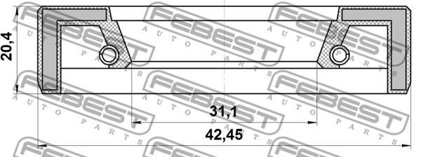 Packning, vippkåpa Febest 95FAY-33420920X FEBEST