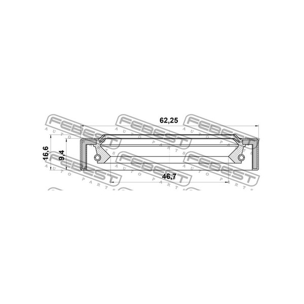 Axelpackning, drivaxel Febest 95IEY-48620917C FEBEST