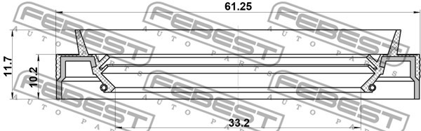 Axelpackning, drivaxel Febest 95JES-35611012C FEBEST Axelpackning, drivaxel Febest 95JES-35611012C FEBEST
