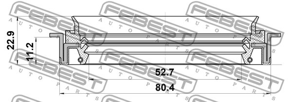 Tätningsring, hjulnav Febest 95JFS-54801123X FEBEST