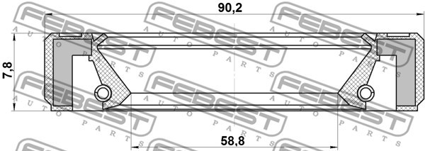 Axelpackning, drivaxel Febest 95LAY-60900808R FEBEST
