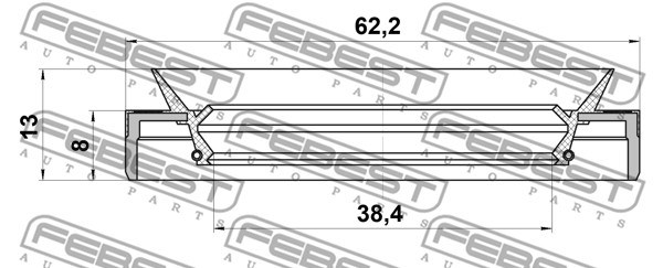 Oljepackningsring, differential, I växellådskåpan Febest 95MEY-40 FEBEST Oljepackningsring, differential, I växellådskåpan Febest 95MEY-40 FEBEST