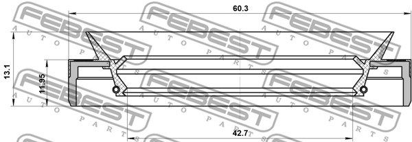 Axelpackning, drivaxel Febest 95MEY-44601213C FEBEST
