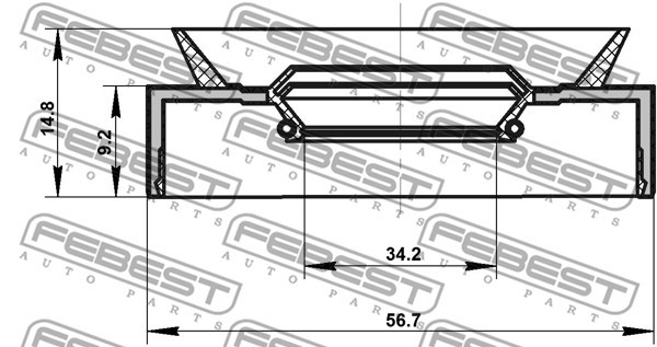 Axelpackning, drivaxel Febest 95PBS-36560915C FEBEST