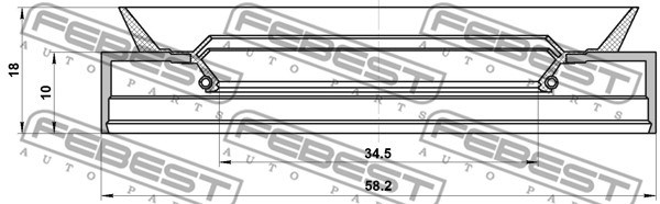 Axelpackning, drivaxel Febest 95PDS-36581018C FEBEST
