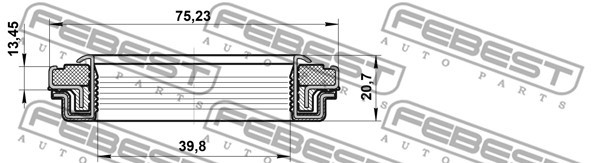 Axelpackning, drivaxel Febest 95RFW-40751321X FEBEST