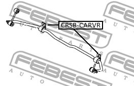 Bussning, stabilisatorstag, Bakaxel, båda sidor Febest CRSB-CARR FEBEST
