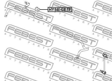 Bussning, stabilisatorstag, Fram, höger eller vänster Febest HYSB FEBEST Bussning, stabilisatorstag, Fram, höger eller vänster Febest HYSB FEBEST