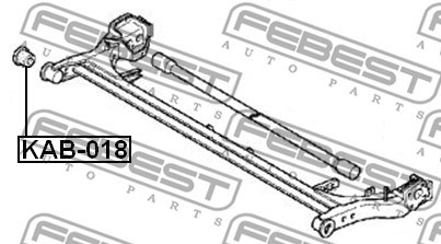 Axelupphängning, Bakaxel Febest KAB-018 FEBEST