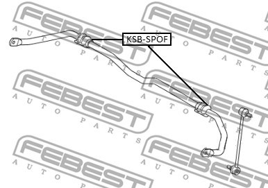 Bussning, stabilisatorstag, Fram, höger eller vänster FEBEST Bussning, stabilisatorstag, Fram, höger eller vänster FEBEST