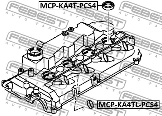 Ringtätning, munstyckssäte Febest MCP-KA4TL-PCS4 FEBEST