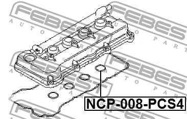 Packning, vippkåpa Febest NCP-008-PCS4 FEBEST Packning, vippkåpa Febest NCP-008-PCS4 FEBEST