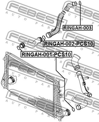 Insug, luftfilter Febest RINGAH-002-PCS10 FEBEST