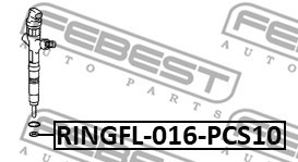 Packningssats, insprutningsmunstycke Febest RINGFL-016-PCS10 FEBEST Packningssats, insprutningsmunstycke Febest RINGFL-016-PCS10 FEBEST