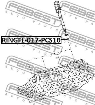 Packningssats, insprutningsmunstycke Febest RINGFL-017-PCS10 FEBEST Packningssats, insprutningsmunstycke Febest RINGFL-017-PCS10 FEBEST