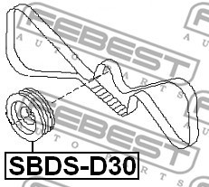 Remskiva, vevaxel Febest SBDS-D30 FEBEST
